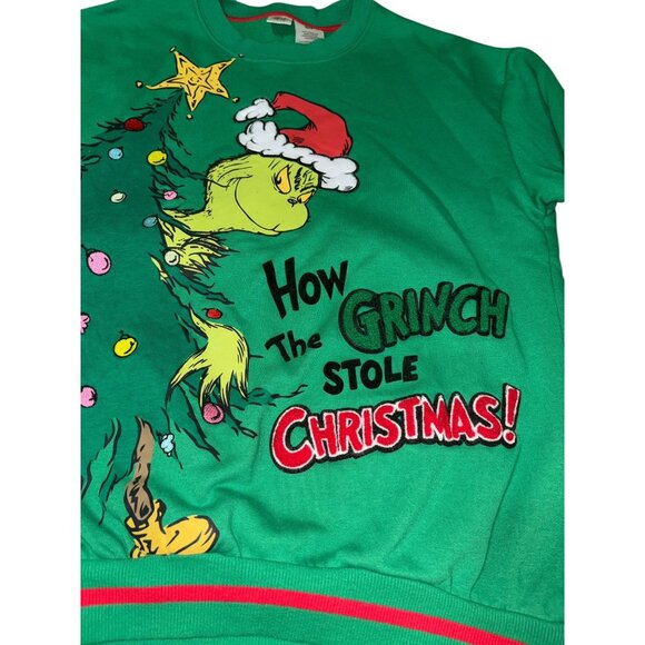 Small Green Grinch Christmas Sweatshirt - Picture 2 of 4